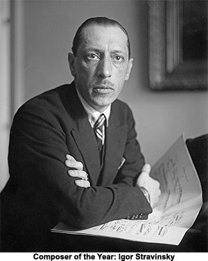 Pacific Symphony Composer of the year Igor Stravinsky