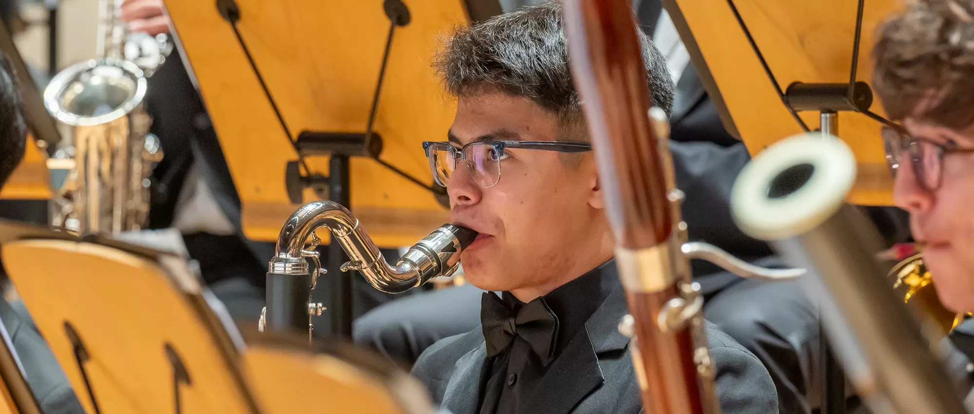 Bass clarinet player in Pacific Symphony Youth Wind Ensemble