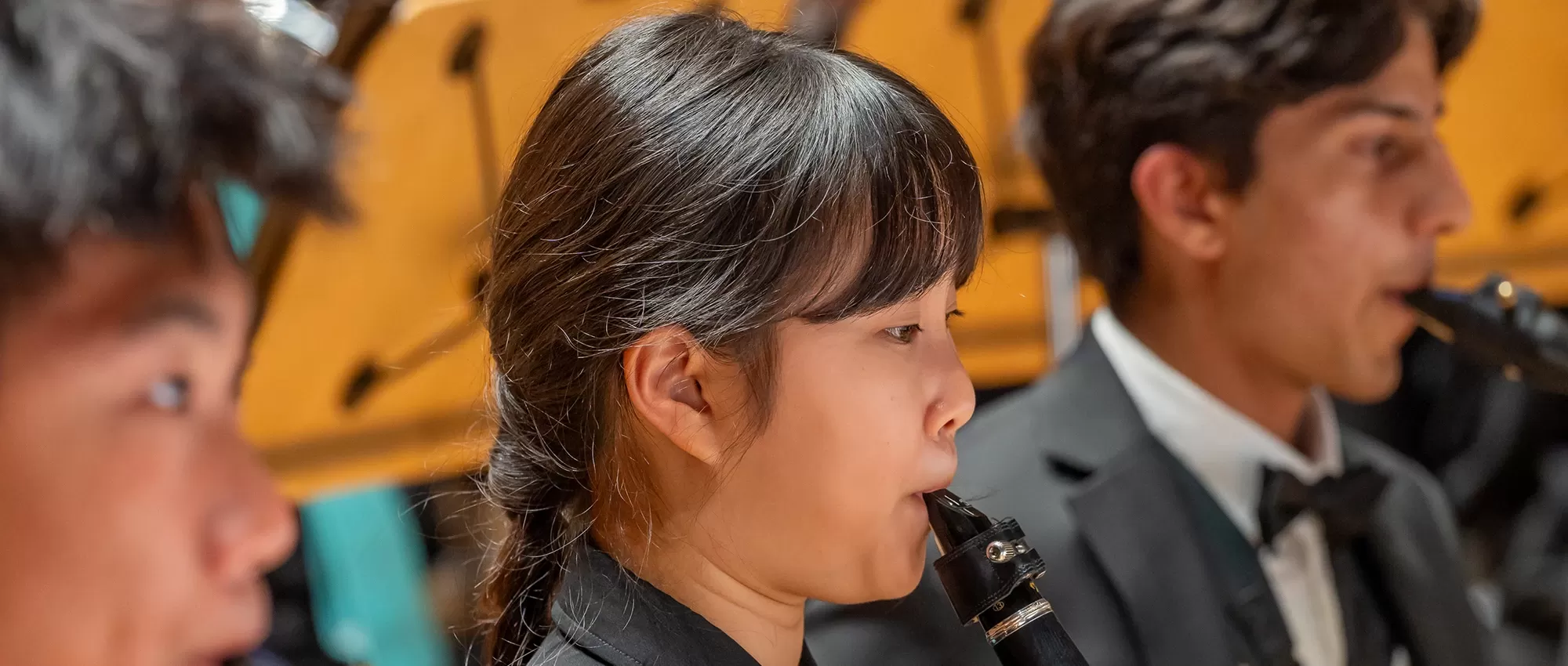 Clarinet players in Pacific Symphony Youth Concert Band