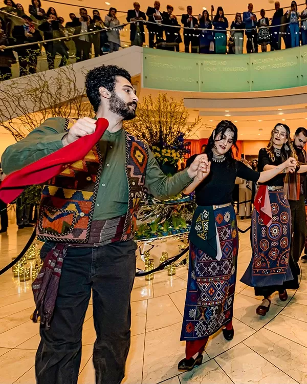 Dancers in the lobby before the Nowruz concert