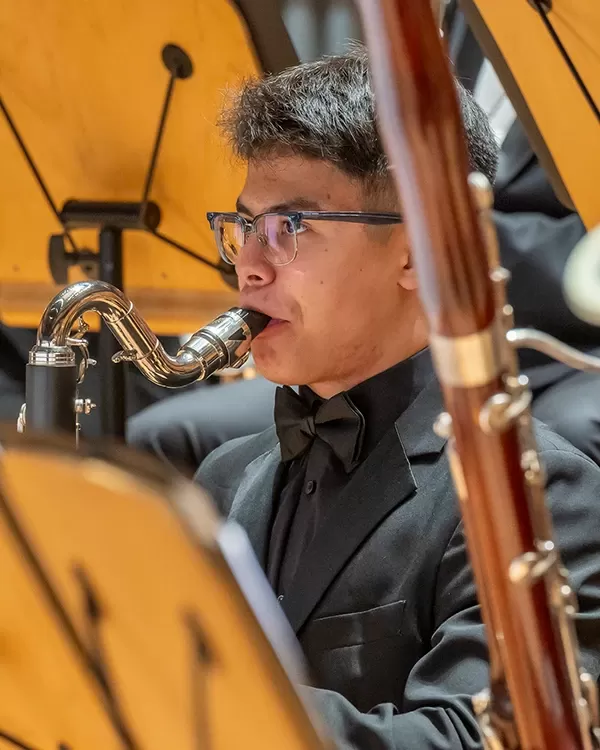 Bass clarinet player in Pacific Symphony Youth Wind Ensemble