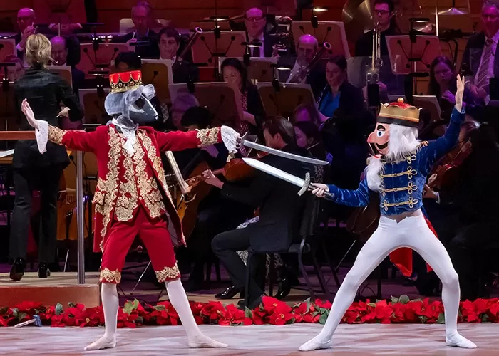 Battle of the Prince and the Mouse King in Tchaikovsky's Nutcracker ballet