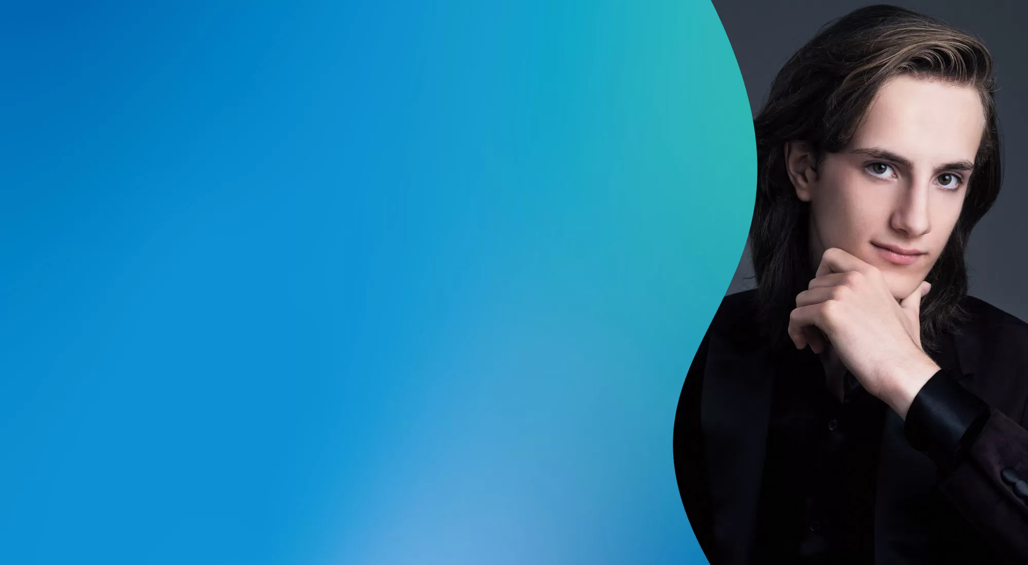 Young man with long hair